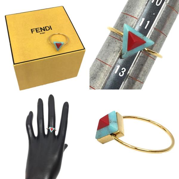 FENDI フェンディ リング Mサイズ 三角モチーフ 指輪 アクセサリー 美