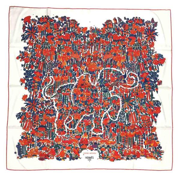 HERMES セール エルメス スカーフ カレ90 LEGENDE MOGHOLE ムガールの 