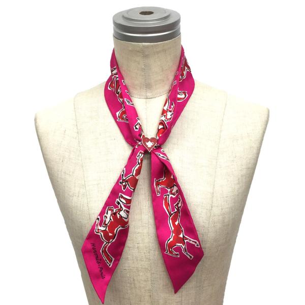 HERMES セール エルメス Twilly ツイリー Chevaux En Liberte 自由の馬  