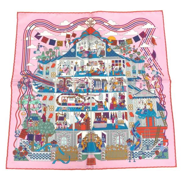 HERMES 未使用 エルメス スカーフ カレ45 LA MAISON DES CARRES HERMES 未使用 エルメス スカーフ カレ45 LA MAISON DES CARRES