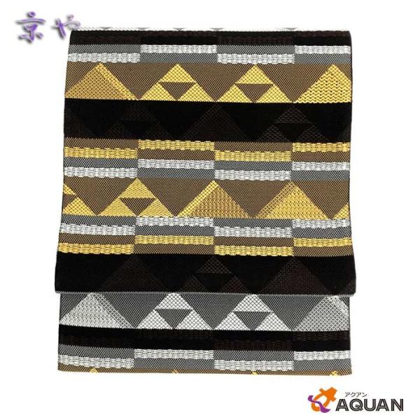 正絹 袋帯 一枠綴 礼装用 鱗文様 セール お茶席に最適 京やJ115 正絹 袋帯 全通柄 鱗文様 伝統工芸士