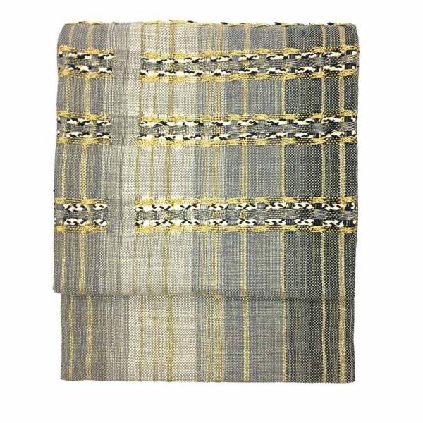 京やJ118 正絹 袋帯 長尺 ロングサイズ 特選 手組織物袋帯組帯 金糸 