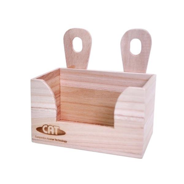 かじっても安心な天然木製の牧草入れです。うさぎのミミでケージに固定できます♪<BR><BR><BR>牧草がたっぷり入る丁度イイサイズなのに、コンパクトなので場所を取りません。ケージに置きやすいサイズになっ...