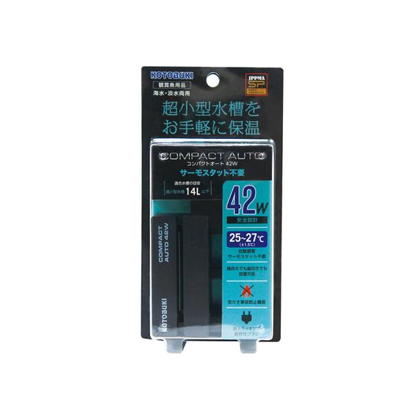 メーカー：KOTOBUKI コトブキ工芸超小型水槽をお手軽に保温！横向きでも縦向きでも設置可能！・水中での熱効率と通水性を考えたボディーデザインで飼育水を25〜27℃に保温。・安心の空焚き防止機能つき。・熱帯魚用ヒーター安全対策協議会「SH...