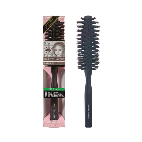 【ヘアスタイリングプロ ロールブラシ SPR-2200】ヘアブラシ ブラシ 豚毛 ブロー ブローブラシ 艶