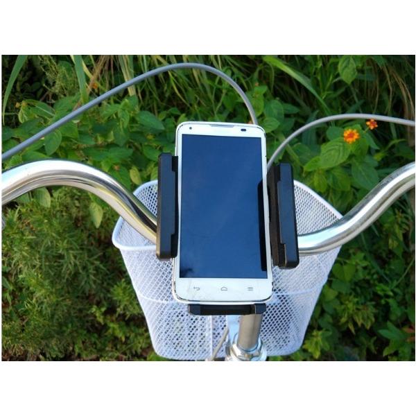 スマホ自転車ホルダー iPhone android など携帯スタンド 360度回転
