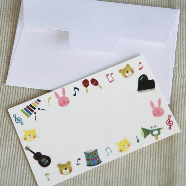 ミニメッセージカード 動物たちの森の音楽会 クマとウサギとネコが合奏 名刺型 封筒つき ネコポス可 Cd Nc 33 309 和歌山産フルーツのケーキarancia 通販 Yahoo ショッピング