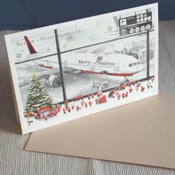 日本の風景のクリスマスカード エアポートと飛行機とツリーとサンタクロース ネコポス可 Cd Xm Gl S410 和歌山産フルーツのケーキarancia 通販 Yahoo ショッピング