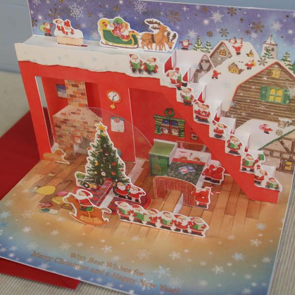 立体3ｄクリスマスカード 階段のあるおうちでサンタ読書に夢中 ネコポス可 Buyee Buyee Japanese Proxy Service Buy From Japan Bot Online