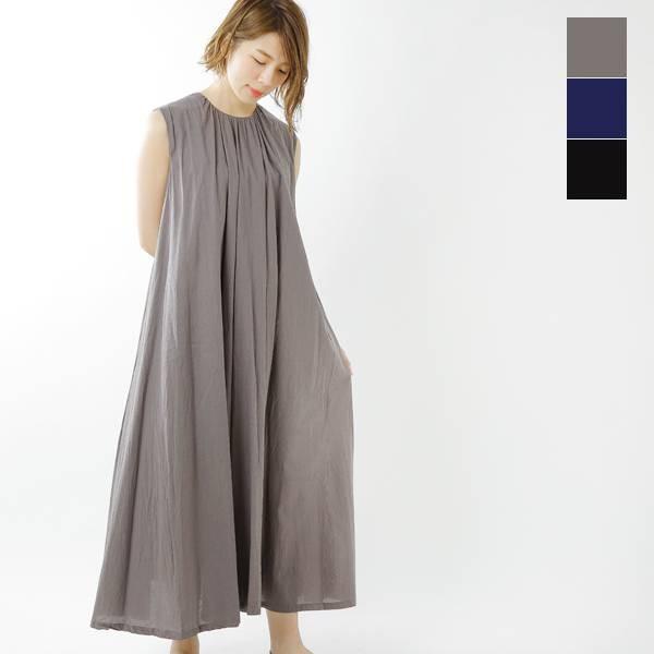 ミズイロインド Mizuiro Ind コットン ギャザーネック ロング ワンピース 1 25 Aranciato 通販 Paypayモール