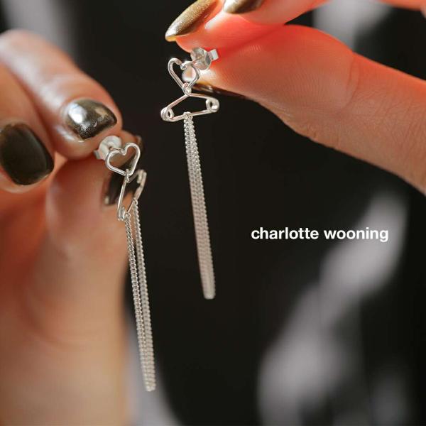 セール【60%OFF】シャーロット ウーニング charlotte wooning シルバー ピアス SPRINGVLOED 1053560025 レディース