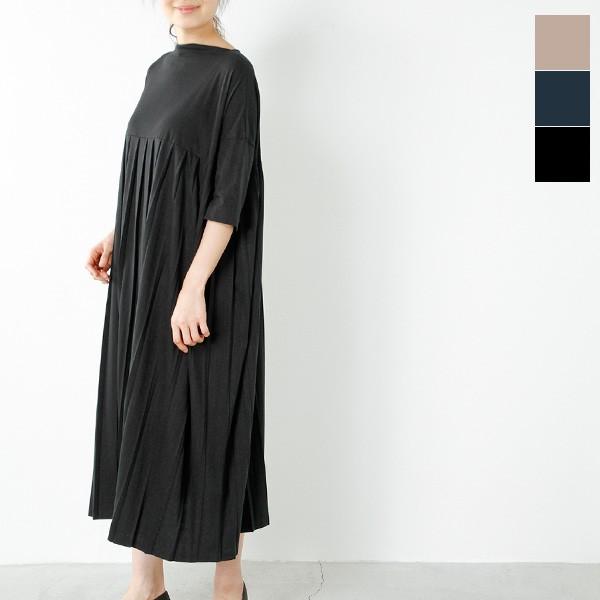 Mizuiro Ind ミズイロインド ボートネックプリーツワンピース 2 レディース Aranciato 通販 Paypayモール