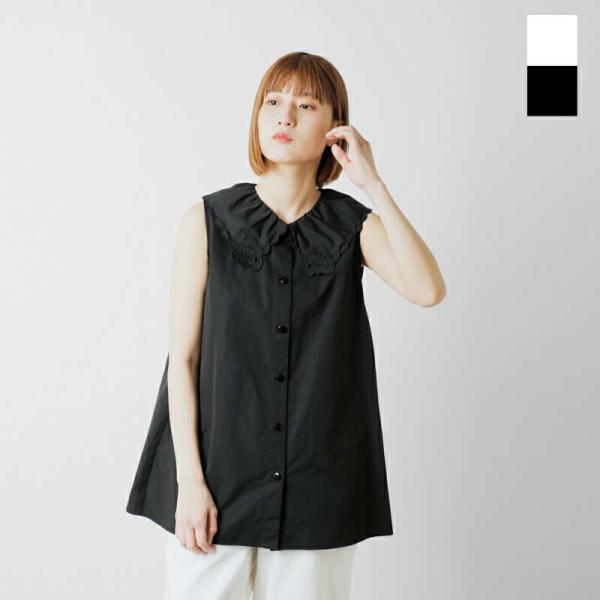 tantan購入！上品なノースリーブ黒ブラウス tantan購入！上品なノースリーブ黒ブラウス