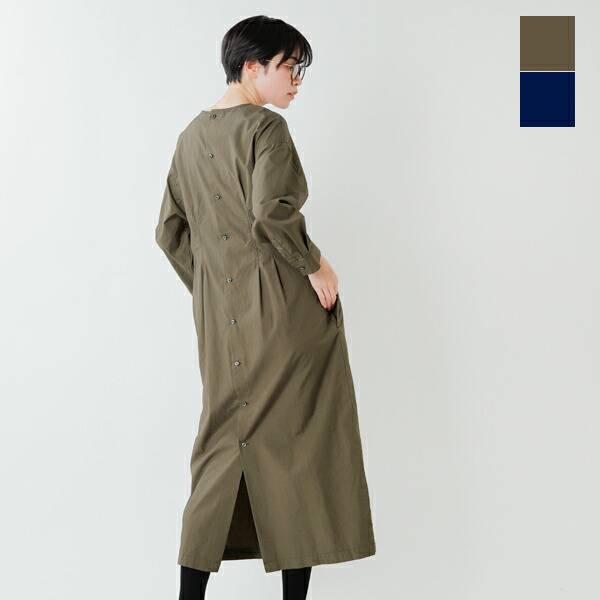 Note Et Silence ノートエシロンス 70 2ウェザーせせらぎ加工 ウエストタックロングシャツワンピース 26 01 Op 004 2 Aranciato 通販 Paypayモール