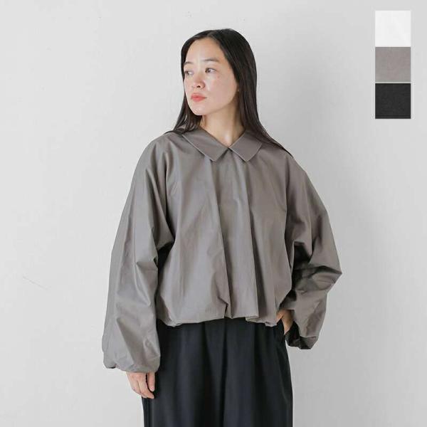 ハバーサック ブラウス HAVERSACK  コットン 80サテン ラウンドカラー ボリューム シャツ 322528  ☆☆ クーポン対象 SAC セール【30%OFF】ハバーサック HAVERSACK コットン 80サテン