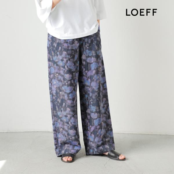 セール【30%OFF】ロエフ LOEFF フラワープリント ハーレム イージーパンツ 8814-2-000004 レディース【☆】