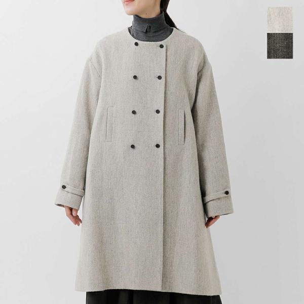 マガリ トリプルウォッシュリネン ダブルボタン ジャケット 羽織り
