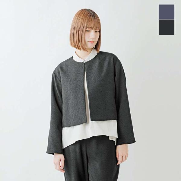 nooy（ヌーイ） ブークレ ジャガード ブラック ボレロ ジャケット