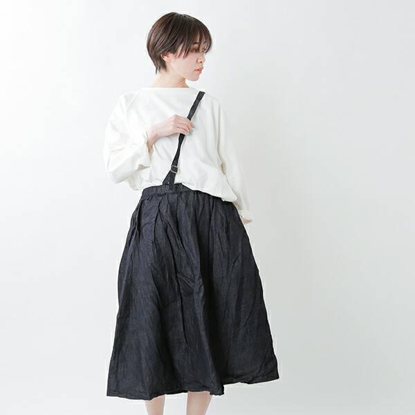 g グラム コットンリネンライトデニムワンショルダースカート 30%OFF】g グラム コットンリネンライトデニムワンショルダー