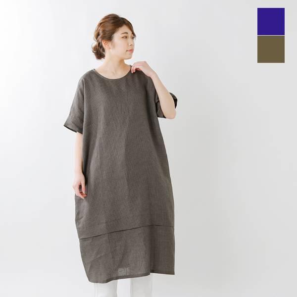 Honnete オネット リネンギンガムチェッククルーネックロングシャツワンピース Ho ss T19 Ho ss T19 Aranciato 通販 Yahoo ショッピング