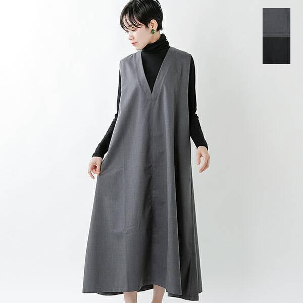 クーポン対象 Honnete オネット サージクロス ノースリーブvネックワイドドレス 21aw新作 Aranciato 通販 Paypayモール