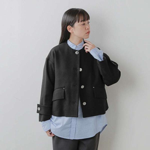 新品タグ付き✨25SS✨マッキントッシュ　HUMBIE ノーカラー　ジャケット Mackintosh（マッキントッシュ） ウール ハンビー ノーカラー