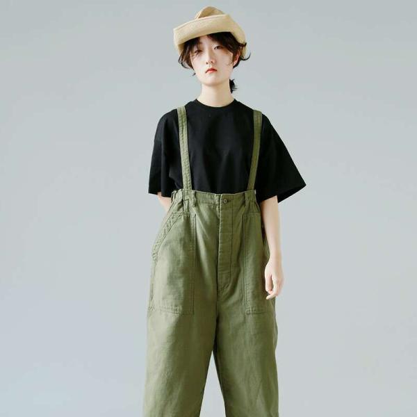 LENO リノ コットン ベイカー サロペット BAKER SALOPETTE FADE leno