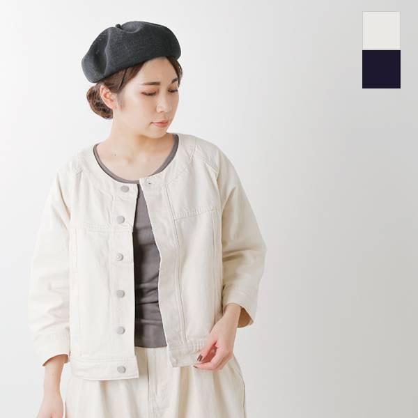 Kelen kelen ケレン ノーカラーラグランスリーブワイドデニム 