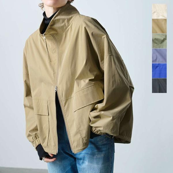 kha:ki（カーキ） ライト リップストップ スタンドカラー ジップアップ