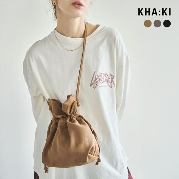 カーキ KHA:KI スエードライク マルチ コンバーチブルバッグ SUEDE CONVERTIBLE BAG mil26sbg3048 レディース 秋冬 2026aw新作【クーポン対象】