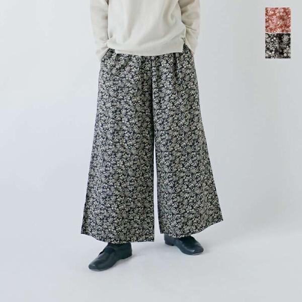 SOIL（ソイル） コットン スラブ スモールフラワープリント ワイド