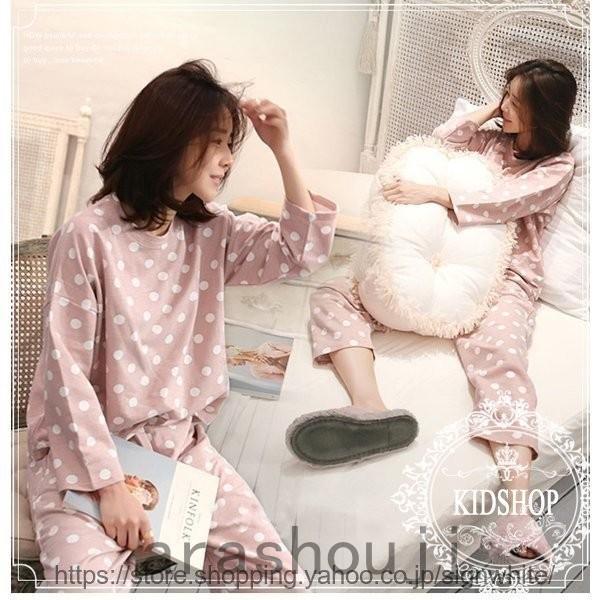 秋パジャマ長袖冬綿100 パジャマ女ドット可愛い女性パジャマ可愛いオシャレ女性パジャマ Pa 嵐商会 通販 Yahoo ショッピング