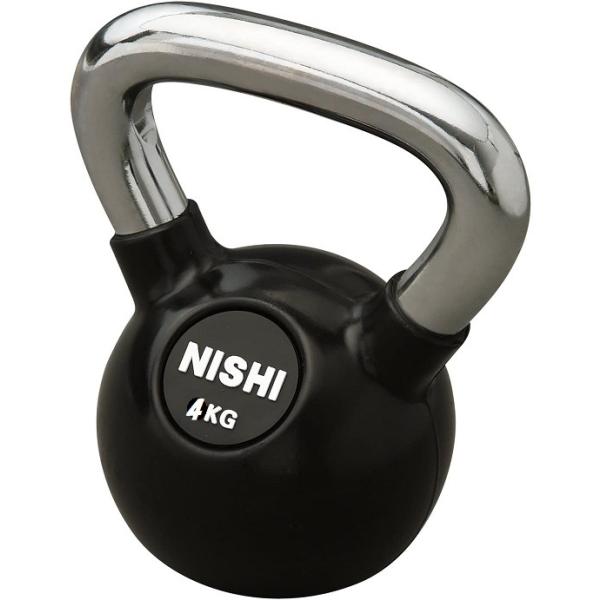 ニシ・スポーツ（NISHI） ケトルベル 4kg ラバーコーティング ワイドグリップ NT5421A ウエイトトレーニング 体幹 ストレングス