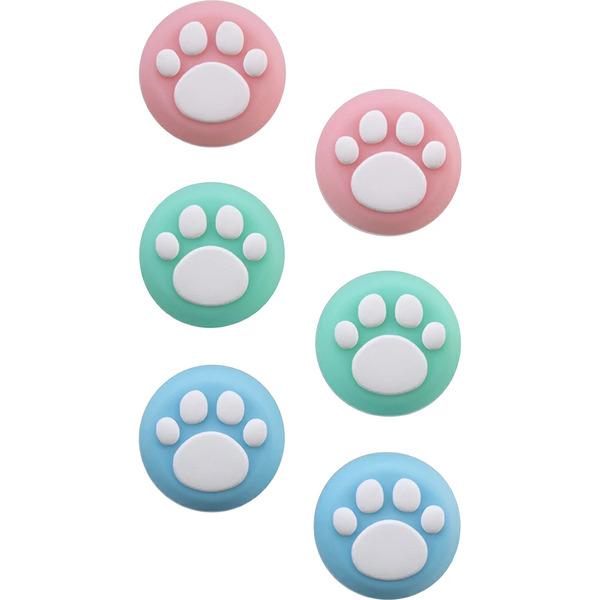 【新品】Switch2 CYBER Joy-Con2用 アナログスティックカバー ねこにゃん (パステル)