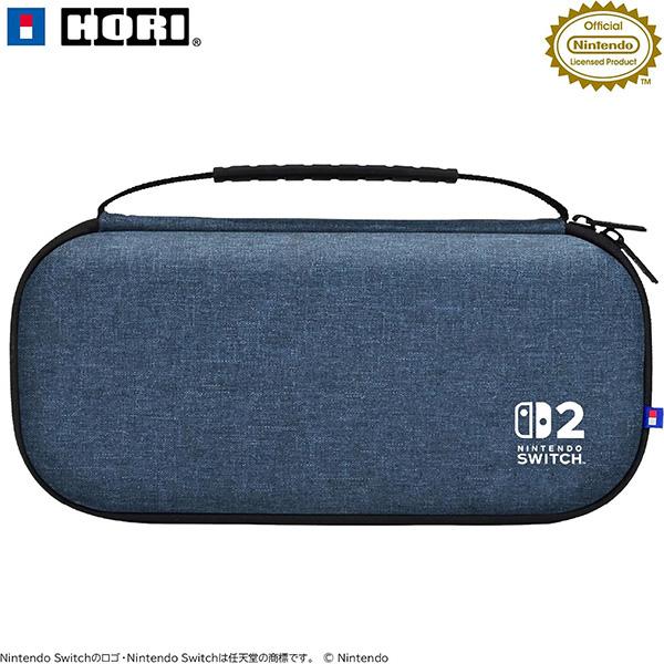 新品】Switch2 HORI スリムハードポーチ プラス(インディゴブルー