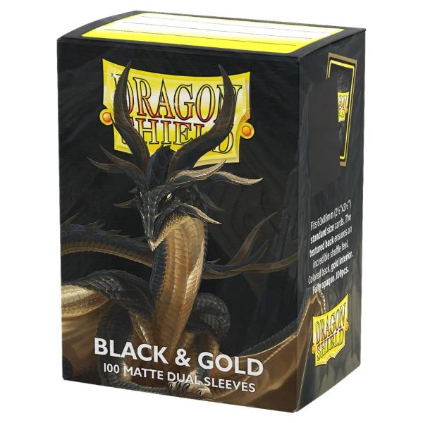 新品】ドラゴンシールド AT-15069 Black ＆ Gold Sleeves - Standard