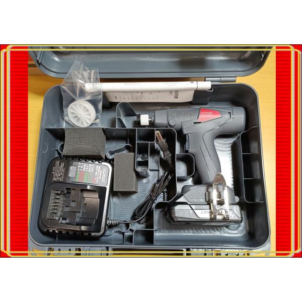 京セラ 充電式タイルパッチ DTP180L1仕様・密着張り工法には欠かせない、専用タイル張り工具・高負荷でも打撃数が落ちにくいハイパワー・握りやすいグリップ・18Vリチウムイオン電池・キャリングケース付き振動数：　12,500min-1振動...