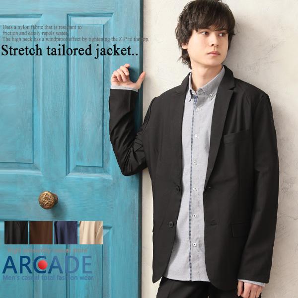 テーラードジャケット メンズ ジャケット 快適 ストレッチ 伸縮 スーツ地 テーラード 22 春 Arcade 通販 Paypayモール