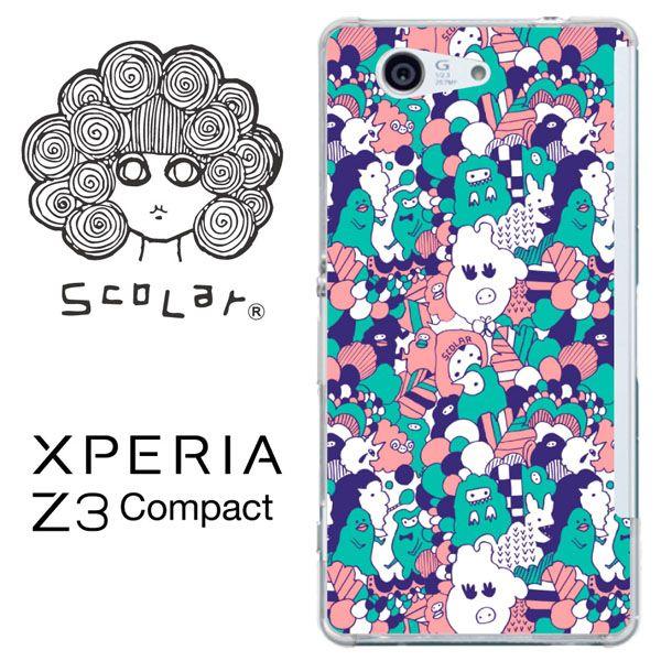 Xperia Z3 Compact So 02g ケース カバー Scolar スカラー キモカワモンスターの森 エクスペリア ハードケース クリア デザイナー かわいい So02g Uvc アークデザイン 通販 Yahoo ショッピング