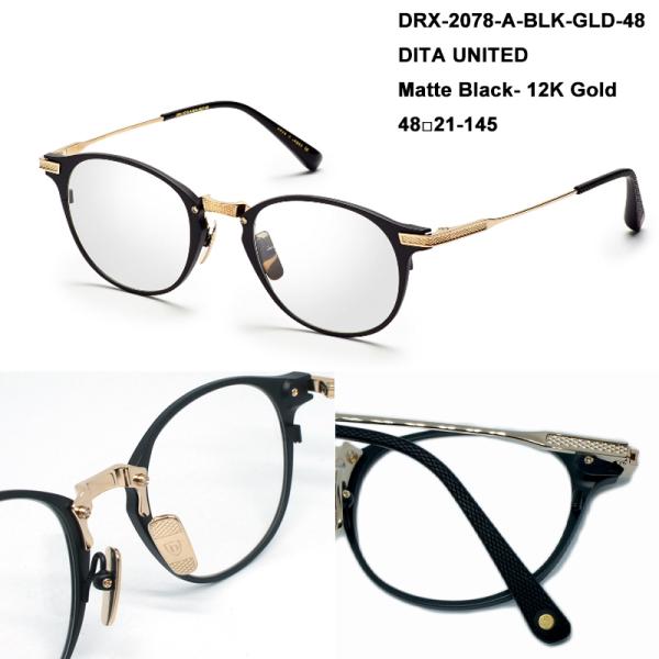 ファッション】眼鏡 国内正規品 DITA ディータ【UNITED】Matte Black- 12K Gold メガネ 保証書付き :DRX-2078-A-BLK-GLD-48:Manai 通販 ディータレジェンズ DITA Legends サイズ:5022-145 Prophet アセテートフレーム眼鏡((フレーム)ブラック)bb187#rinkan*B