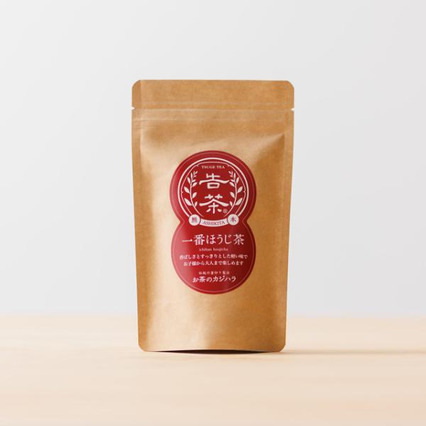 お茶のカジハラ ほうじ茶 釜炒り茶 一番茶 80ｇ 無農薬 JTF三つ星プレミアム賞受賞