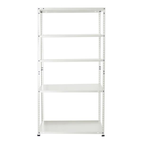 スチール5段ラック ホワイト 幅100×奥行き30×高さ187cm 耐荷重 スチール5段ラック ホワイト 幅100×奥行き30×高さ187cm 耐荷重