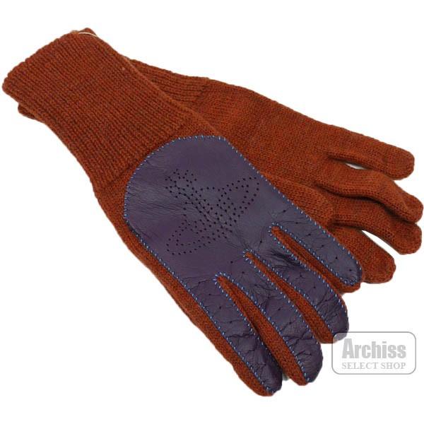 ヴィヴィアンウエストウッド 手袋 ブラウン 茶系 ニット パープル レザー ブルー ステッチ オーブ パンチング デザイン レディース フリー 113vw 117 50 S 113vw 117 50 Archiss 通販 Yahoo ショッピング