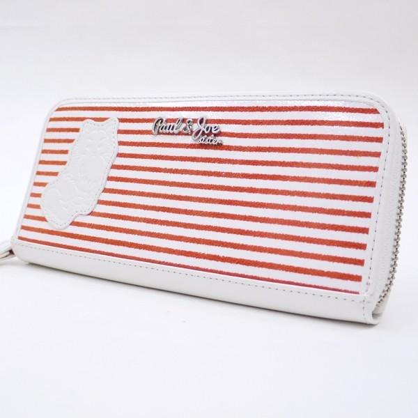 アウトレット品 ポール ジョー Sister 長財布 ラウンドジップ 白 赤 オレンジ ボーダー柄 ネコ パッチ付き 訳あり レディース 31pj4012 S 31pj4012 Archiss 通販 Yahoo ショッピング