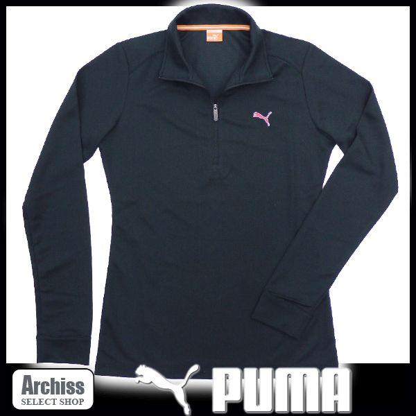 プーマ ゴルフ Puma Golf シャツ 長袖 黒 赤 マーク 刺繍 ハーフ ジップ レディース 婦人 Lサイズ アウトレット品 胸囲 84 S 50 S 50 Archiss 通販 Yahoo ショッピング