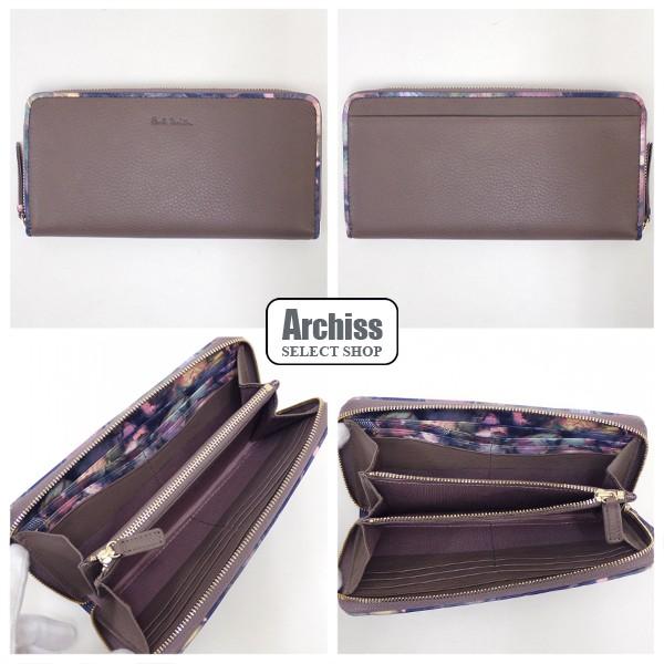 ポールスミス Paul Smith グレーブラウンに花柄プリントフレームラウンドジップ長財布 レディース Pwu474 13 S Buyee Buyee 日本の通販商品 オークションの代理入札 代理購入