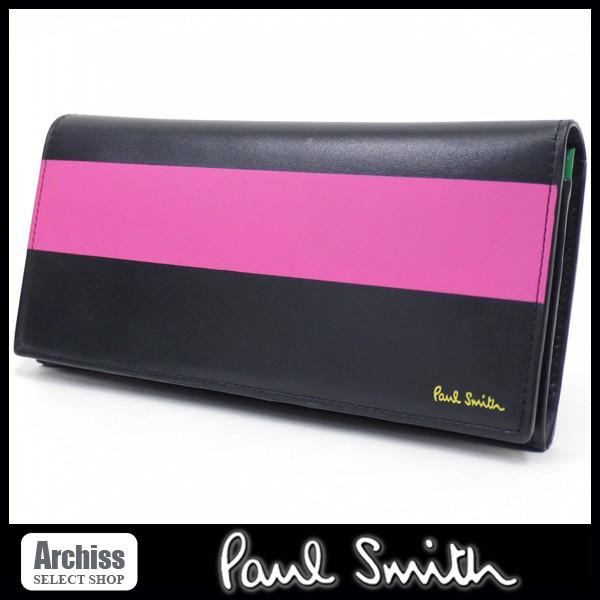 アウトレット品 ポールスミス Paul Smith 長財布 黒 ピンク ペイント ストライプ 内側 グリーン ライン 訳あり メンズ 紳士 Psc114 24 S S Archiss 通販 Yahoo ショッピング