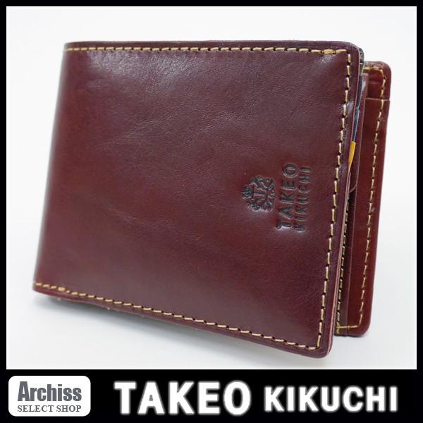タケオキクチtakeo Kikuchi 2折財布 二つ折り財布 二つ折財布 メンズ 赤茶 内側マルチカラー レザー エリア Tk0045 30 訳あり S56855 S56855 Archiss 通販 Yahoo ショッピング