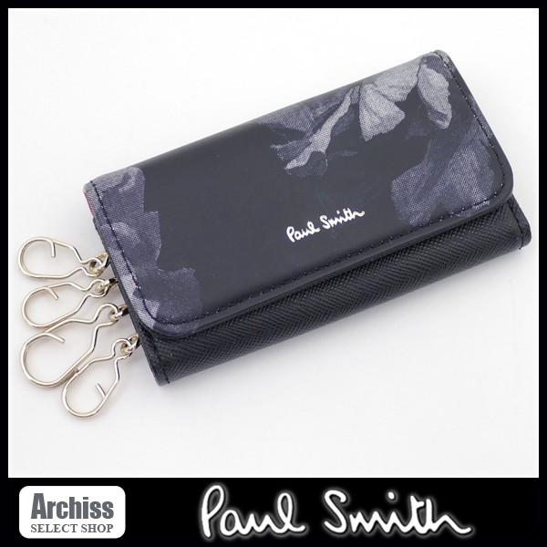 ポールスミス Paul Smith キーケース レディース 黒 花柄 プリント ハーフトーン フローラル Pwd001 10 訳あり S S Archiss 通販 Yahoo ショッピング