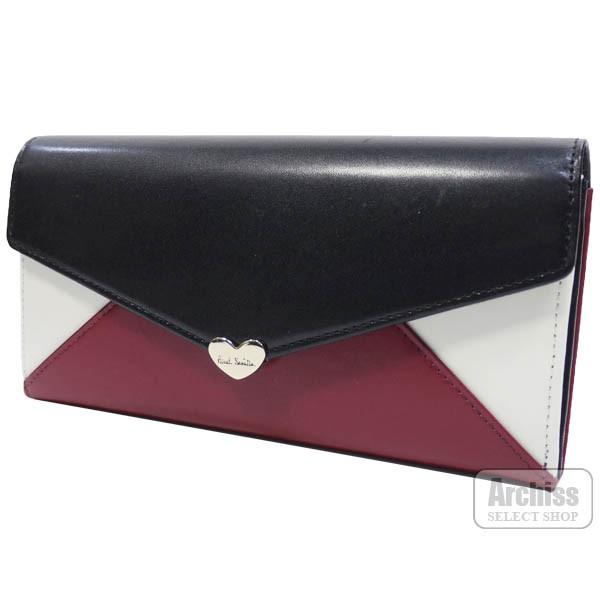 ポールスミス Paul Smith 長財布 ワインレッド 白 黒 カラー ミックス2 ラブレター 訳あり レディース 婦人 Pwd2 80 S633 S633 Archiss 通販 Yahoo ショッピング